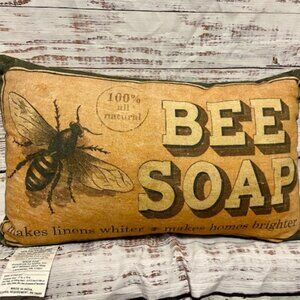 Primitives by Kathy Bee Soap Accent Throw Pillow 10 x 14 inch NWT